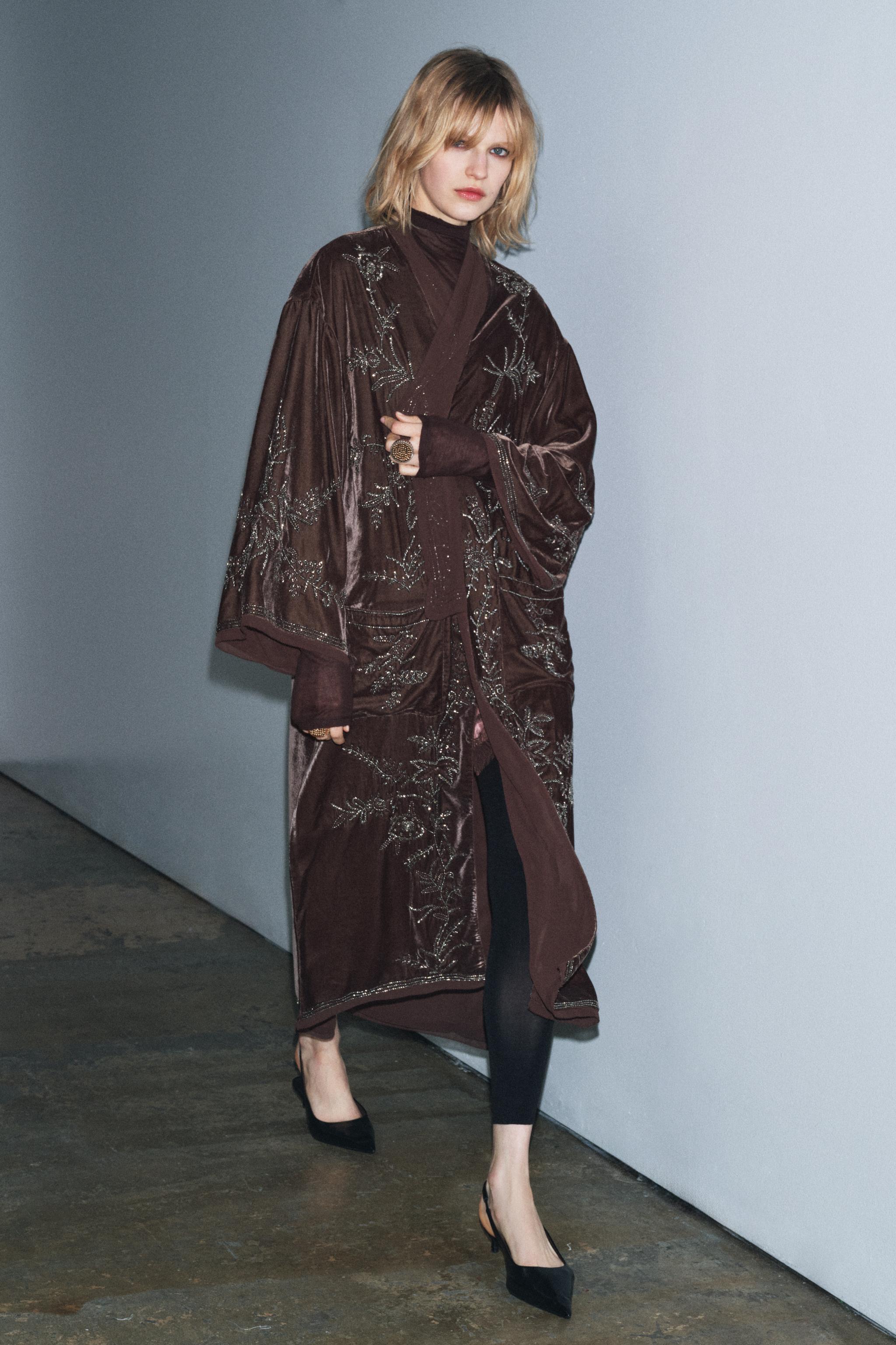 LIMITED EDITION BEADED VELVET KIMONO